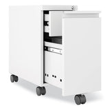 Zip Mobile Pedestal File, 1 Drawer, File. Legal/letter, White, 10 X 19.88 X 21.75, Ships In 4-6 Business Days