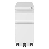 Zip Mobile Pedestal File, 2 Drawer, Box/file, Legal/letter, White, 10 X 19.88 X 21.75, Ships In 4-6 Business Days