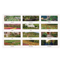 Recycled Gardens Of The World Monthly Wall Calendar, Garden Scene Photography, 12 X 12, White Sheets, 12-month (jan-dec):2025