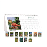 Recycled Gardens Of The World Monthly Desktop Calendar, Garden Scene Photography, 8.5 X 4.25, White, 12-month (jan-dec): 2025