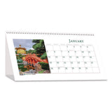 Recycled Gardens Of The World Monthly Desktop Calendar, Garden Scene Photography, 8.5 X 4.25, White, 12-month (jan-dec): 2025