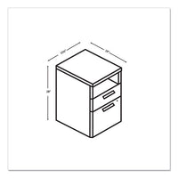 10500 Series Mobile Pedestal File, Left/right, Shelf And Box/file Drawers, Legal/letter, Pinnacle, 15.75" X 19" X 28"
