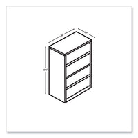 10500 Series Lateral File, 4 Legal/letter-size File Drawers, Kingswood Walnut, 36" X 20" X 59.13"