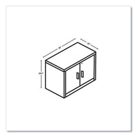 10500 Series Storage Cabinet With Doors, Two Shelves, 36" X 20" X 29.5", Pinnacle