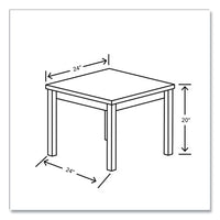 80000 Series Laminate Occasional Corner Table, 24d X 24w X 20h, Kingswood Walnut