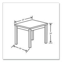 80000 Laminate Occasional End Table, Rectangular, 24w X 20d X 20h, Pinnacle