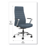 Cofi Executive High Back Chair, Supports Up To 300 Lb,15.5 To 20.5 Seat Height, Nimbus Seat/back, Polished Aluminum Base