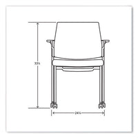 Cipher Mesh Back Guest Chair, 24.25" X 24.13" X 33.5", Black Seat, Charcoal Back, Charcoal Base, Ships In 7-10 Business Days