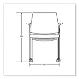 Cipher Mesh Back Guest Chair, 24.25" X 24.13" X 33.5", Black Seat, Charcoal Back, Charcoal Base, Ships In 7-10 Business Days