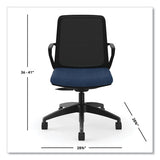 Cliq Office Chair, Supports Up To 300 Lb, 17" To 22" Seat Height, Navy Seat, Black Back/base, Ships In 7-10 Business Days