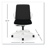 Cliq Office Chair, Supports Up To 300 Lb, 17" To 22" Seat Height, Black Seat/back, White Base, Ships In 7-10 Business Days