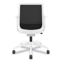 Cliq Office Chair, Supports Up To 300 Lb, 17" To 22" Seat Height, Black Seat/back, White Base, Ships In 7-10 Business Days