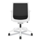 Cliq Office Chair, Supports Up To 300 Lb, 17" To 22" Seat Height, Black Seat/back, White Base, Ships In 7-10 Business Days