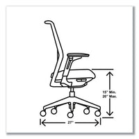 Cipher Mesh Back Task Chair, Supports 300 Lb, 15" To 20" Seat Height, Basalt Seat, Charcoal Back, Charcoal Base