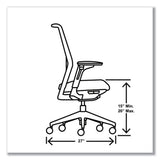Cipher Mesh Back Task Chair, Supports 300 Lb, 15" To 20" Seat Height, Basalt Seat, Charcoal Back, Charcoal Base