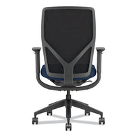 Flexion Mesh Back Chair, Supports Up To 300 Lb, 14.81" To 19.7" Seat Ht, Navy Seat, Black Back/base, Ships In 7-10 Bus Days