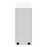 Fuse Mobile Slim Pedestal File, Left/right, 2-drawers: Box/file, Letter, Designer White, 10x23.25x21, Ships In 7-10 Bus Days