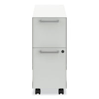 Fuse Mobile Slim Pedestal File, Left/right, 2-drawers: Box/file, Letter, Designer White, 10x23.25x21, Ships In 7-10 Bus Days