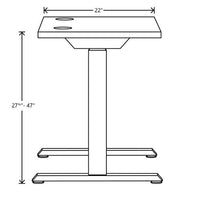 Coordinate Height Adjustable Desk Bundle 2-stage, 46" X 22" X 27.75" To 47", Silver Mesh\black, Ships In 7-10 Business Days