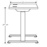 Coordinate Height Adjustable Desk Bundle 2-stage, 46" X 22" X 27.75" To 47", Silver Mesh\black, Ships In 7-10 Business Days
