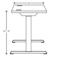 Coordinate Height Adjustable Desk Bundle 2-stage, 70" X 22" X 27.75" To 47", Silver Mesh\black, Ships In 7-10 Business Days