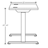 Coordinate Height Adjustable Desk Bundle 2-stage, 58" X 22" X 27.75" To 47", Pinnacle\black, Ships In 7-10 Business Days