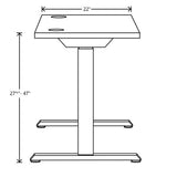 Coordinate Height Adjustable Desk Bundle 2-stage, 70" X 22" X 27.75" To 47", Pinnacle\black, Ships In 7-10 Business Days