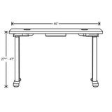 Coordinate Height Adjustable Desk Bundle 2-stage, 46" X 22" X 27.75" To 47", Pinnacle\silver, Ships In 7-10 Business Days