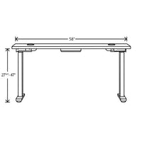 Coordinate Height Adjustable Desk Bundle 2-stage, 58" X 22" X 27.75" To 47", Pinnacle\silver, Ships In 7-10 Business Days