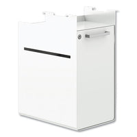 Fuse Undermount Storage Pedestal, 1 Open Shelf And 1 Cubby, Left/right Orientation, Designer White, 10" X 14.37" X 20"
