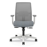 Ignition 2.0 Mid-back Mesh Task Chair, Posture Lock, Up To 300lb, Basalt Seat, Fog Back/white Base, Ships In 7-10 Bus Days