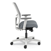 Ignition 2.0 Mid-back Mesh Task Chair, Posture Lock, Up To 300lb, Basalt Seat, Fog Back/white Base, Ships In 7-10 Bus Days