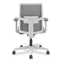 Ignition 2.0 Mid-back Mesh Task Chair, Posture Lock, Up To 300lb, Basalt Seat, Fog Back/white Base, Ships In 7-10 Bus Days