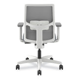 Ignition 2.0 Mid-back Mesh Task Chair, Posture Lock, Up To 300lb, Basalt Seat, Fog Back/white Base, Ships In 7-10 Bus Days