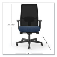 Ignition 2.0 4-way Stretch Mid-black Mesh Task Chair, Supports 300 Lb, 17" To 21" Seat Ht, Navy/black, Ships In 7-10 Bus Days