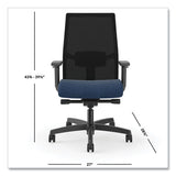Ignition 2.0 4-way Stretch Mid-black Mesh Task Chair, Supports 300 Lb, 17" To 21" Seat Ht, Navy/black, Ships In 7-10 Bus Days