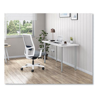 Ignition 2.0 4-way Stretch Mid-back Mesh Task Chair, Navy Blue Lumbar Support, Basalt/fog/white, Ships In 7-10 Business Days