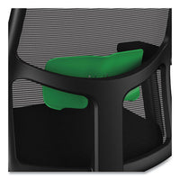 Ignition 2.0 4-way Stretch Mid-back Task Chair, Green Adjustable Lumbar Support, Black Seat/back/base, Ships In 7-10 Bus Days