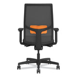Ignition 2.0 4-way Stretch Mid-back Mesh Task Chair, Orange Adjustable Lumbar Support, Black, Ships In 7-10 Business Days