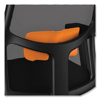 Ignition 2.0 4-way Stretch Mid-back Mesh Task Chair, Orange Adjustable Lumbar Support, Black, Ships In 7-10 Business Days
