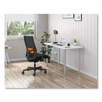 Ignition 2.0 4-way Stretch Mid-back Mesh Task Chair, Orange Adjustable Lumbar Support, Black, Ships In 7-10 Business Days