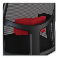 Ignition 2.0 4-way Stretch Mid-back Mesh Task Chair, Red Adjustable Lumbar Support, Black, Ships In 7-10 Business Days