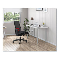 Ignition 2.0 4-way Stretch Mid-back Mesh Task Chair, Red Adjustable Lumbar Support, Black, Ships In 7-10 Business Days