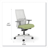 Ignition 2.0 Reactiv Mid-back Task Chair, 17.25" To 21.75" Seat Height, Fern Fabric Seat, Designer White Back, White Base