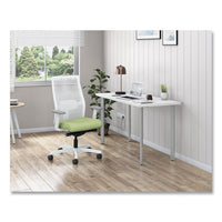 Ignition 2.0 Reactiv Mid-back Task Chair, 17.25" To 21.75" Seat Height, Fern Fabric Seat, Designer White Back, White Base