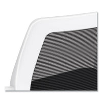 Ignition Series Mesh Back Mobile Stacking Chair, Fabric Seat, 25 X 21.75 X 33.5, Black/white, Ships In 7-10 Business Days