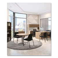 Ignition Series Guest Chair With Arms, Polyester Fabric Seat, 25" X 21.75" X 33.5", Black, Ships In 7-10 Business Days