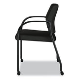Ignition Series Guest Chair With Arms, Polyester Fabric Seat, 25" X 21.75" X 33.5", Black, Ships In 7-10 Business Days