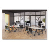 Ignition Series Mesh Back Mobile Stacking Chair, Fabric Seat, 25 X 21.75 X 33.5, Basalt/black, Ships In 7-10 Business Days