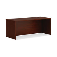 Mod Double Pedestal Desk Bundle, 72" X 30" X 29", Traditional Mahogany, Ships In 7-10 Business Days